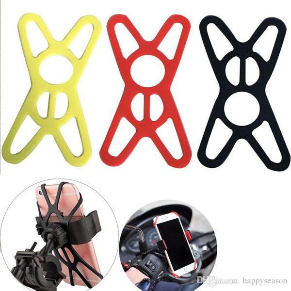 Silicone Bicycle Motocycle Bike Mobile Phone Mount Holder Rubber Cellphone Cover Stand for iPhone Samsung Universal