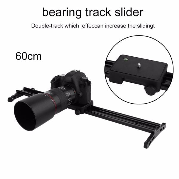 Freeshipping SD-600 60cm Camera Track Rail Car System Video Camera Stabilizer Low Noise 24&quot; Delay Dolly Slider For Timelapse Photograph