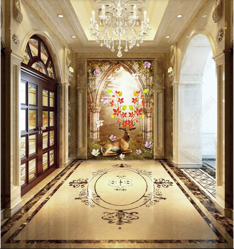 3d wallpaper custom photo Romantic Castle Forest 3D porch muals wall paper for walls 3 d