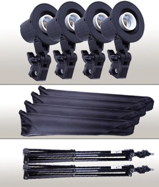 Freeshipping single lamp softbox 4 lamp set photography light softbox set photographic equipment Photo Studio Equipment Set