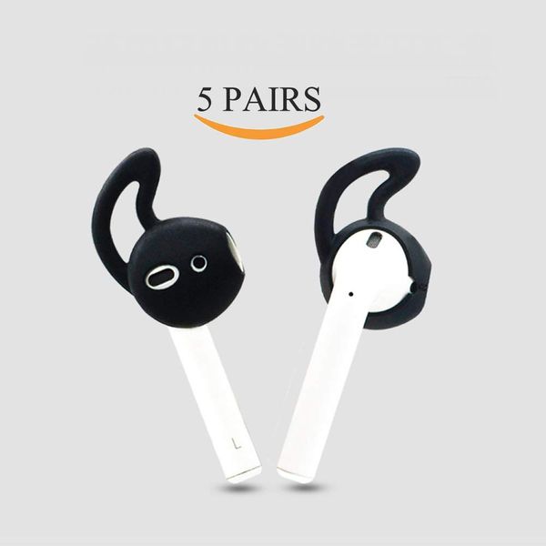 Ear Hooks and Covers Accessories Compatible with Apple AirPods or EarPods Headphones-Earphones- Earbuds (5 Pairs)