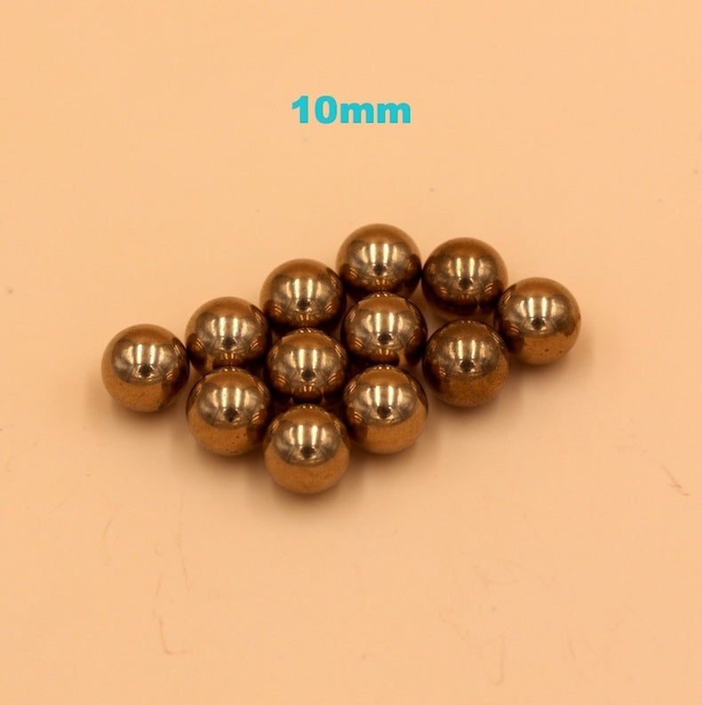 10mm Brass (H62) Solid Bearing Balls For Industrial Pumps, Valves, Electronic Devices, Heating Units and Furniture Rails