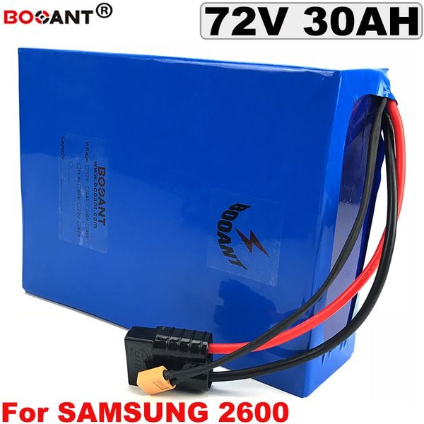 E-bike Lithium Battery 72V 30AH electric Scooter battery for 1500W 3000W Motor for Samsung 18650 with 5A Charger Free Shipping