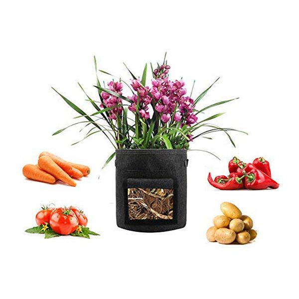 10 Gallon Fabric Black Plants Growing Bag Vegetable Flower tomatos potatos Aeration Planting Pot Container with Handles