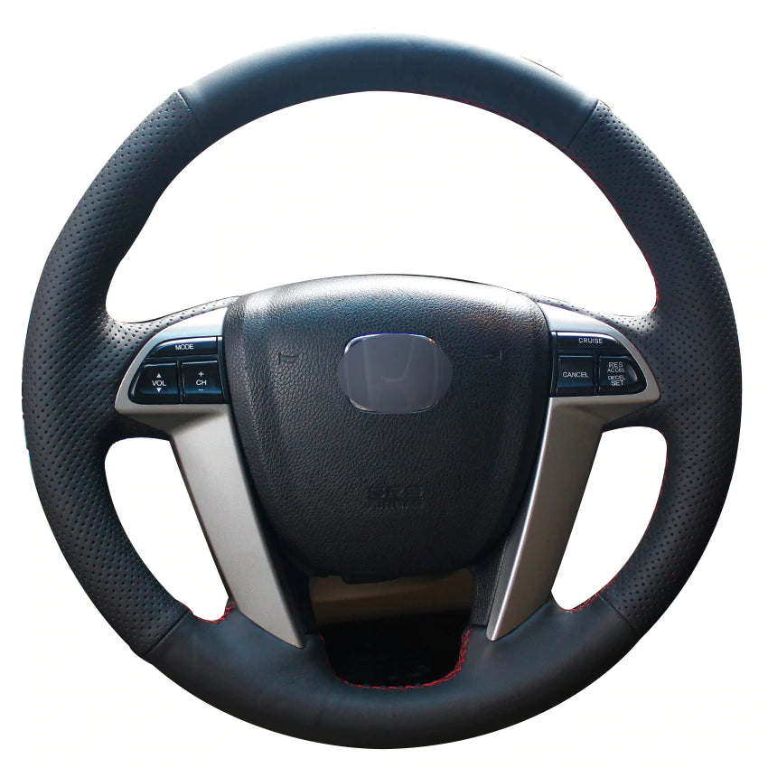 Black Synthetic Leather Car Steering Wheel Cover for Honda Accord 8 2008-2013 Odyssey 2011-2014 Pilot 2012-2015