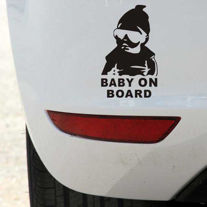 Car Small Reflective Babyonboard Car After Warning Sticker Decals
