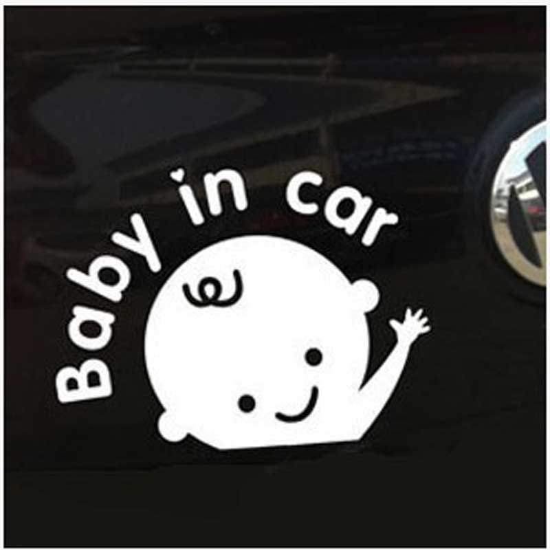 Waving Dolls Fashion Lovely Car Body Tail Stickers Baby in Car Decals