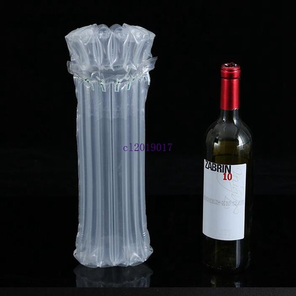 400pcs 32*8cm Air Dunnage Bag Air Filled Protective Wine bottle Wrap Inflatable Air Cushion Column Wrap Bags with a free pump