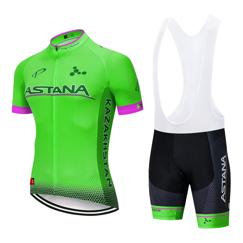 2019 Flour Green cycling team wear bike shorts suit Ropa Ciclismo mens summer quick dry bicycle Maillot Pants clothing