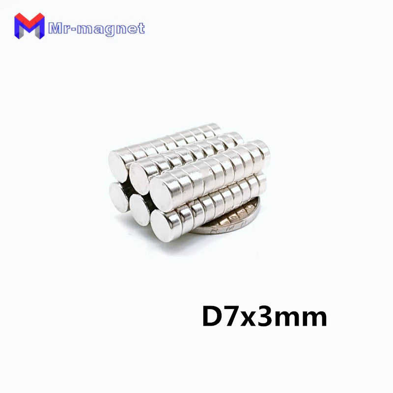imanes 50pcs 7x3 mm disc sintered ndfeb teaching refrigerator magnet d73 super strong rare earth neodymium magnets d7x3 dia 7mm