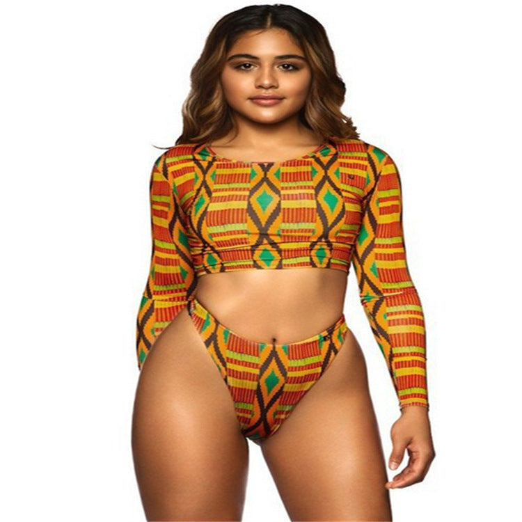 2019 Womens Sweatheart Neck Color Block Print Tankini Push Up Padded Bikinis Sets Swimsuits with Pantyskirt