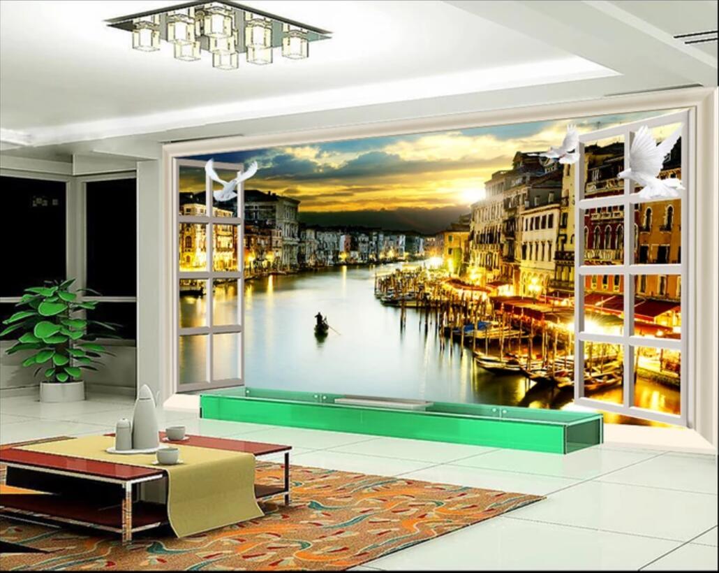 3d wallpaper custom photo murals Fantasy European scenery 3D stereo TV background wall decoration painting canvas wall art trees red black