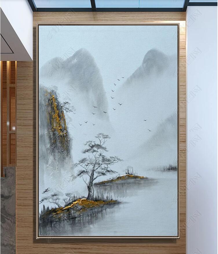 3d wallpaper custom photo Abstract art porch landscape pine forest bird living room decorative painting muals wall paper for walls 3 d