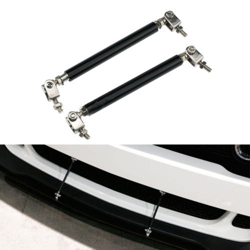 2PCS Black Adjustable Front Rear Splitter Frame Bumper Protector Rod