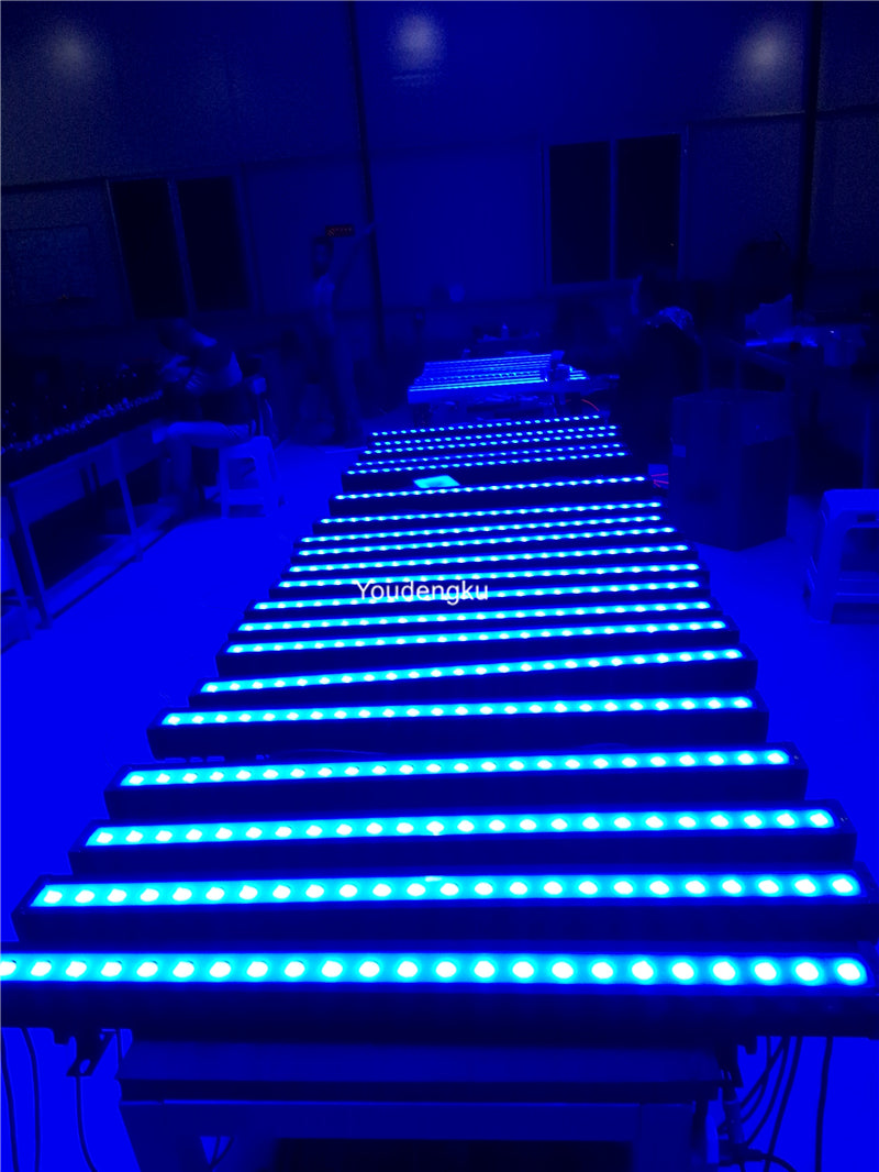 4 pieces 24 x 10 w LED Rgbw 4in1 dimmer wall bar outdoor flood Linear Wall Washer IP65 Lighting Fixture