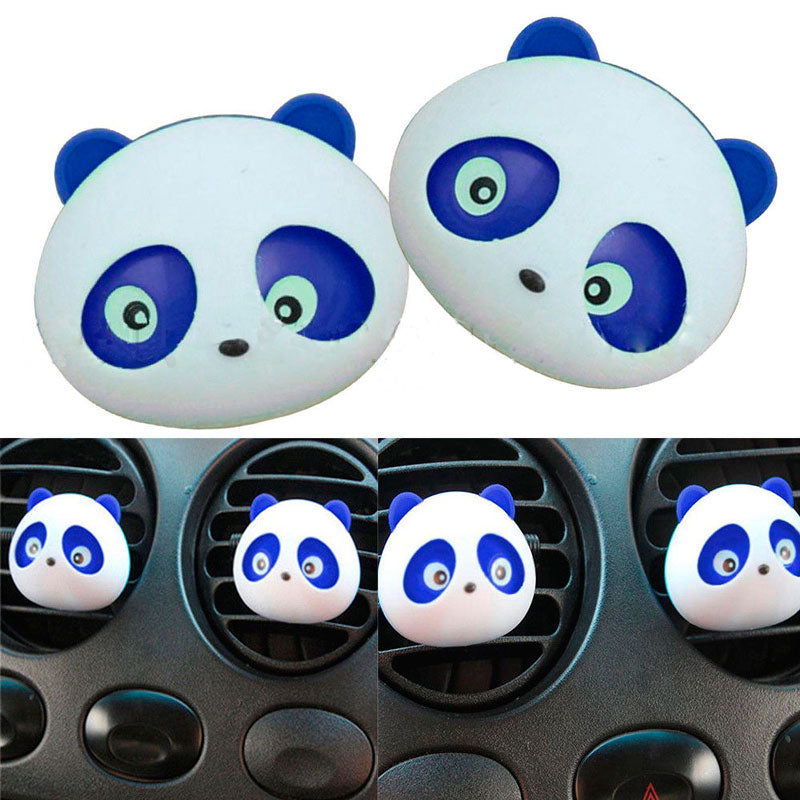 2x Original Panda Cute Car Perfume Air Freshener Auto Decora Accessories Blue