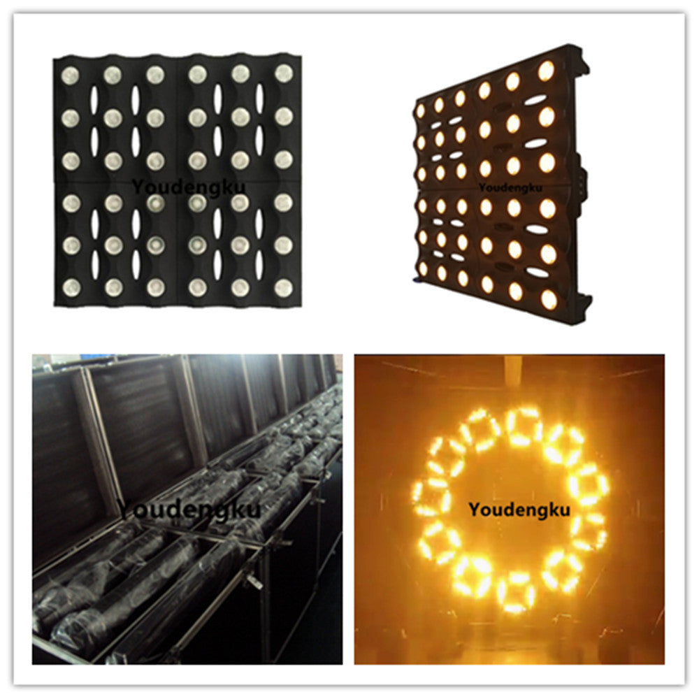 4pieces with flightcase Stage Background Lighting 36*3w LED Matrix Beam Golden Amber Color 6x6 led blinder Light