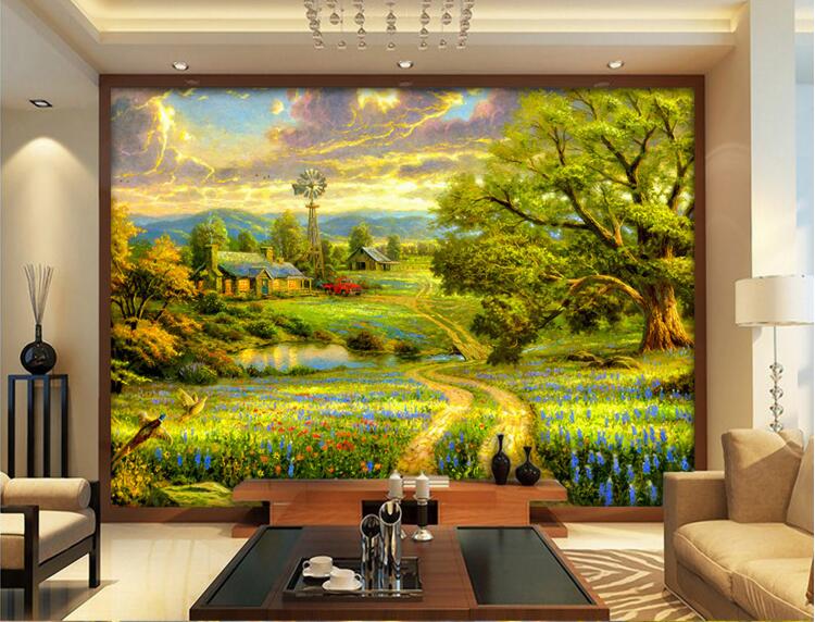 3d wallpaper custom photo European and American rural farmhouse landscape living room Home decor 3d wall muals wall paper for walls 3 d