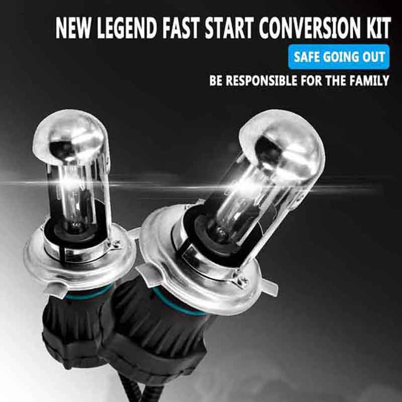 CAR 2PCS 55W HID Xenon Conversion Kit With Slim Ballast - H4-3 9003-6000K - 2 Bulbs & 2 Ballasts