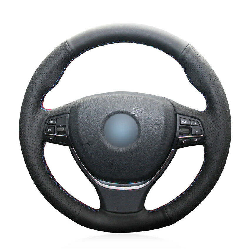 Black Artificial Leather Car Steering Wheel Cover for BMW F10 2014 520i 528i