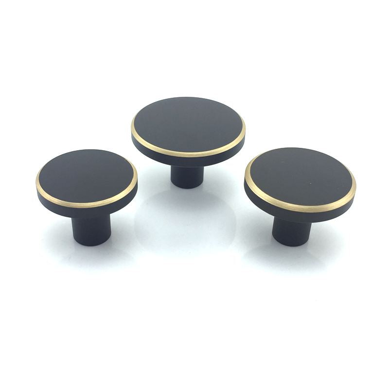 solid brass round cabinet knobs handles black dresser kitchen cupboard drawer knob pull black furniture hardware