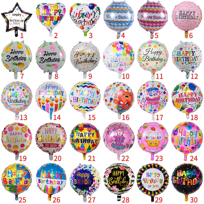 18 Inch inflatable birthday party balloons decorations bubble shape helium foil balloon kids toys supplies