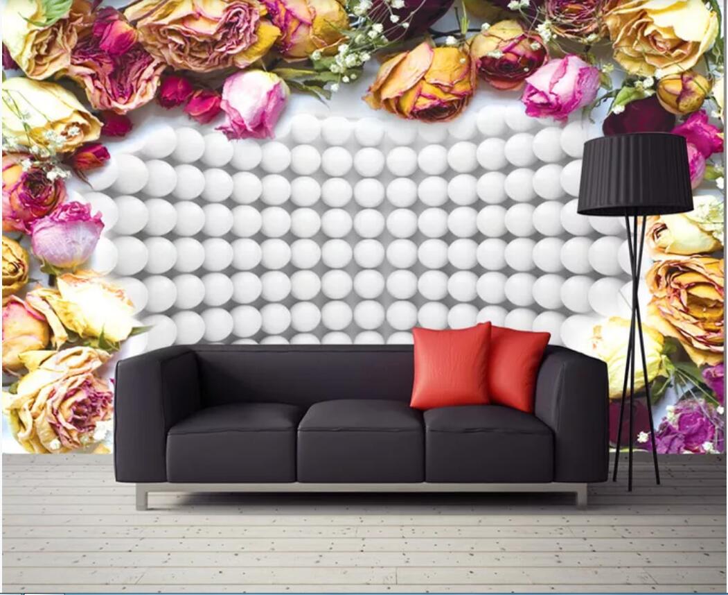 3d room wallpaper custom photo Fashion garden rose 3D embossed mural background wall decoration painting wallpaper for walls 3 d