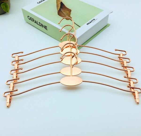 Rose Gold Metal Clothes Hanger with Clothespins Clip Bra Underwear Lingerie Panties Drying Rack Hanger Hook SN3061