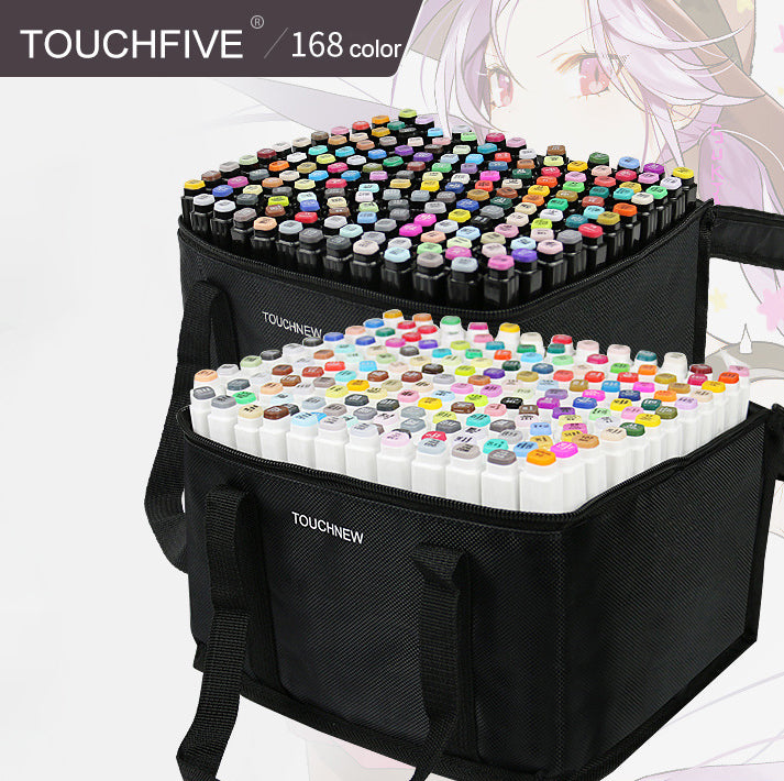 TouchFIVE 168 Color Art Markers Set Dual Headed Artist Sketch Oily Alcohol based markers For Animation Manga luxury pen school supplies