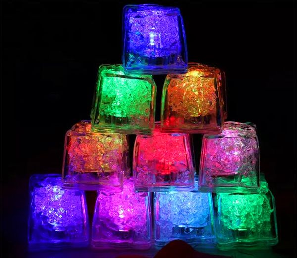 LED Gadget Square Color Changing LED ice cubes Glowing Ice Cubes Blinking Flashing Novelty Party