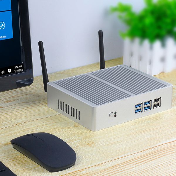 Freeshipping Intel Core i3 7100U i5 7200U i7 4500U Mini PC Windows 10 Nettop 4K HTPC Office Computer HD-MI VGA 4x USB3.0 2x USB2.0 WiFi