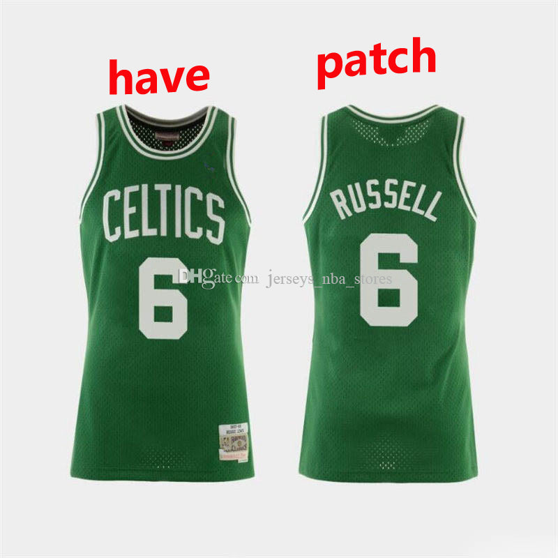 Men&#13;Boston&#13;Celtics Bill Russell Mitchell & Ness Road 1967-68 HardwoodS Classics Swingman Player Jersey 01