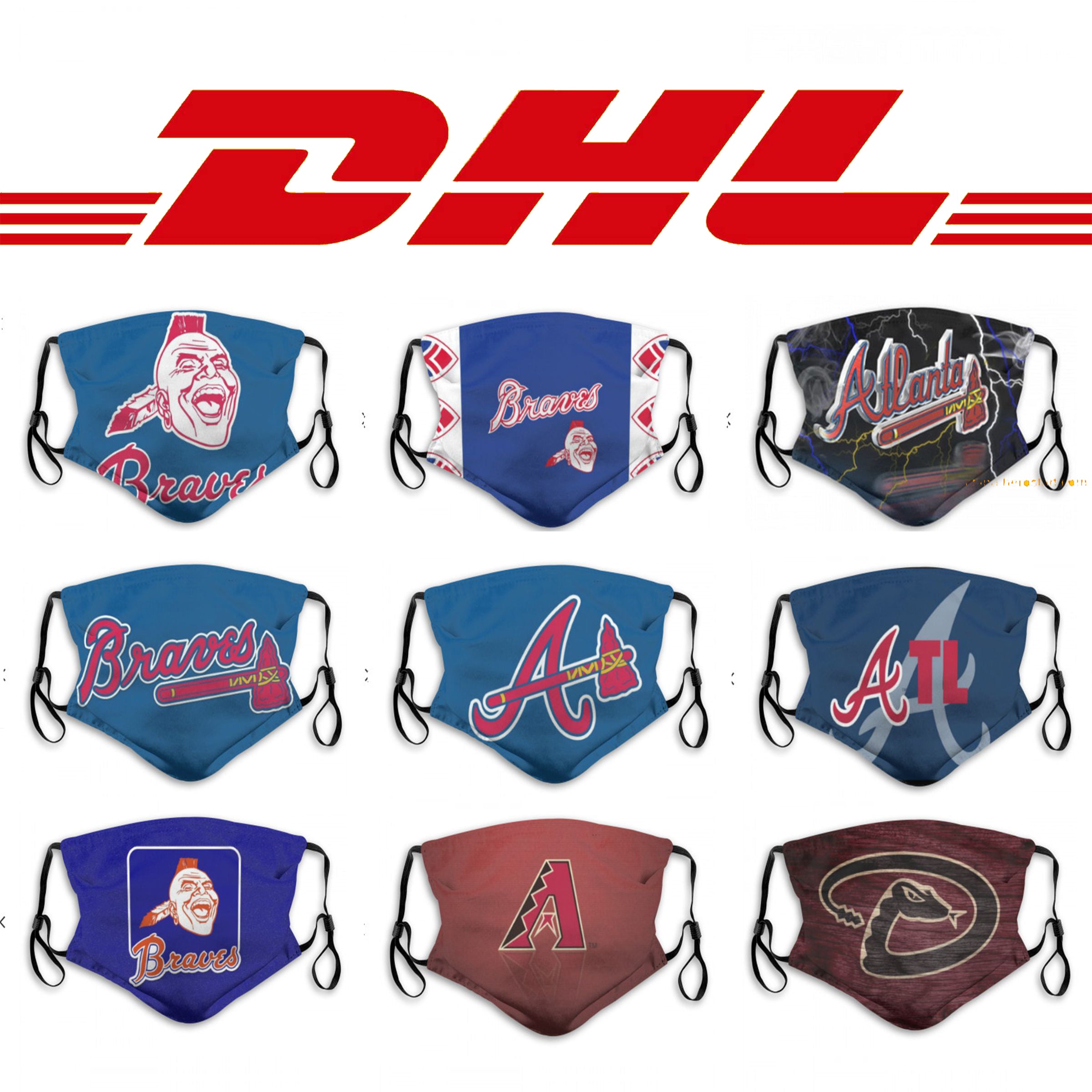 2020 New Luxury Designer Men and Women Baseball Team Reusable Face Masks Reusable Washable Anti-pollen Allergy Dust Masks Filter Masks PM2.5