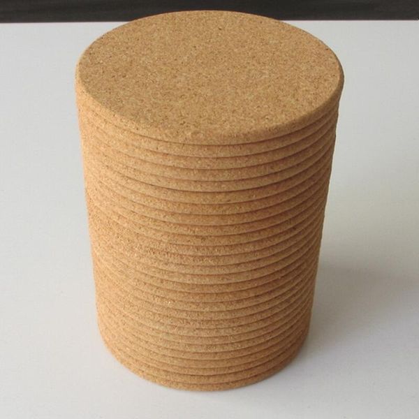 Wedding Party Decor Classic Round Plain Cork Coasters Drink Wine Mats Cork Mats Home Kitchen Decoration LX2825