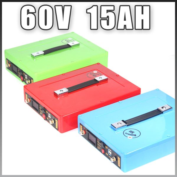 1000W 60V Electric Bike battery 15AH Lithium Battery 60 Volt Ebike with 20A BMS