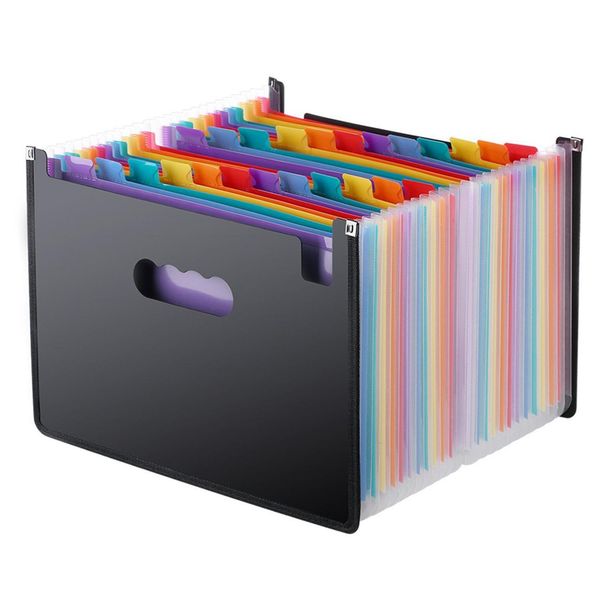 Hot Sale 24 Pockets Expanding File Folder A4 Organizer Portable Business File Office Supplies Document Holder
