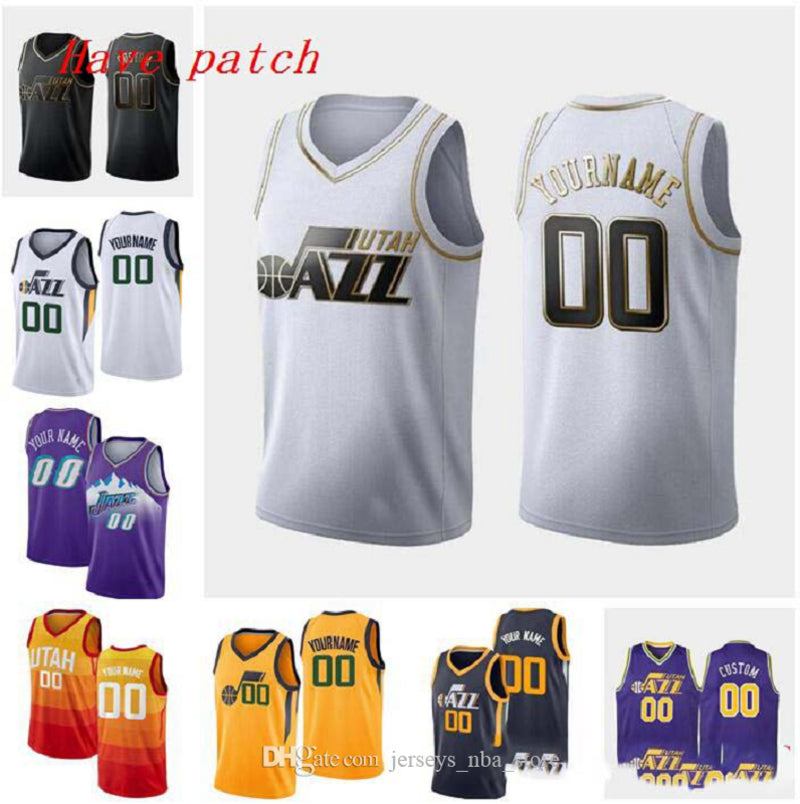 2020 Custom men basketball jersey Utah&#13;Jazz&#13;45 Donovan&#13;Mitchell 27 Rudy&#13;Gobert Any name and number Swingman Jersey 07