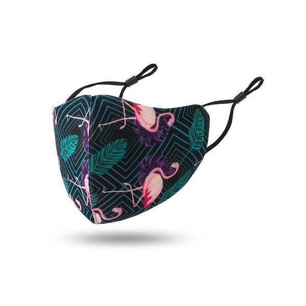 Reusable Designer face mask soft Print stripe masks with fashion cover are dustproof and smog-proof, blue silk Leopard mascarill