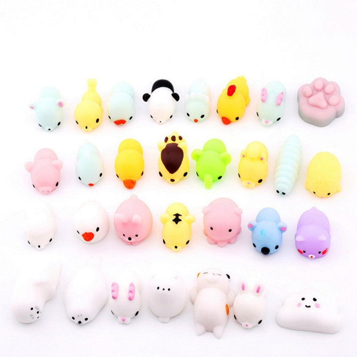 Mini Animal Squishies cat Toy Relieve Stress Funny Gift Cute Cartoon Hand Squeeze Pinch Soft Pet Toy