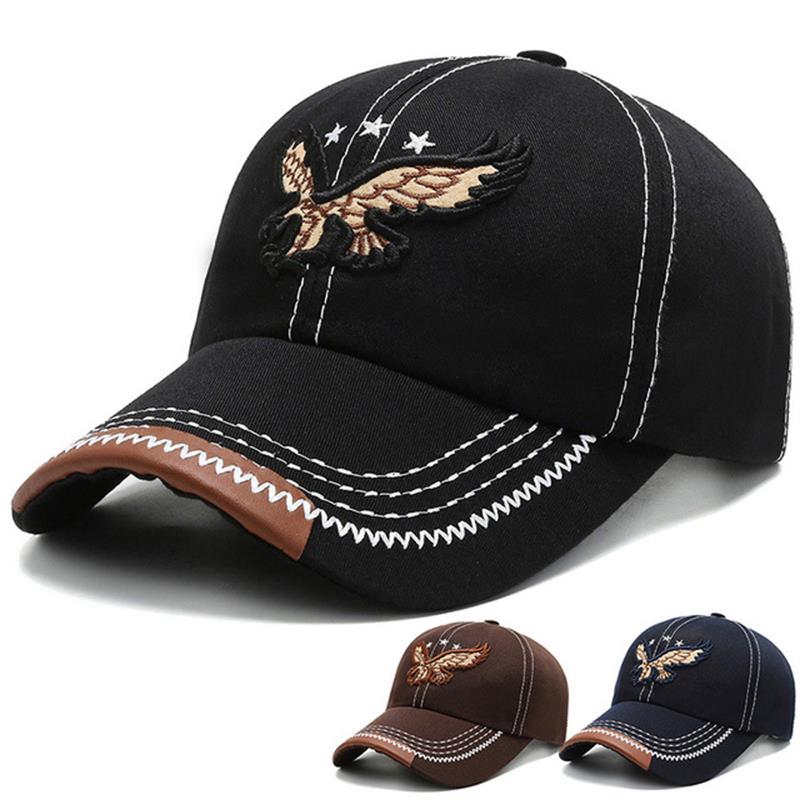 Men&#039;s baseball cap simple casquette autumn summer personalized trend Korean embroidery Eagle springHat youth versatile caps