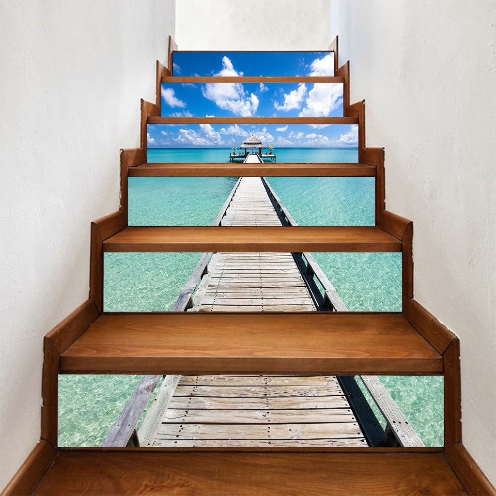 Personality Staircase Decoration Stair Riser Floor Sticker DIY Wall Stairs Decal Home Decor Art DIY Bedroom