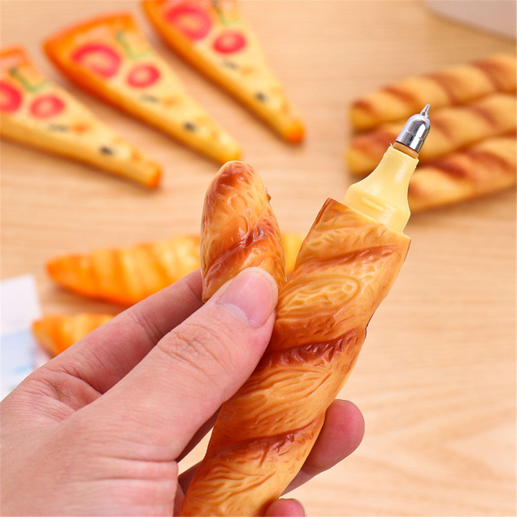 Pen Favors Food bread Pizza Shaped Ballpoint Gel Pens Kids Student Writing Supplies Head Creative Stylus Stationery Garden