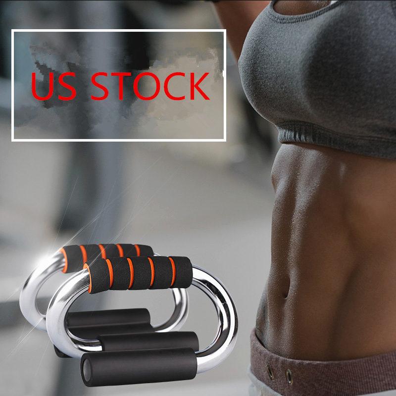US STOCK, Carbon Steel Push Up Board Push-Ups Stands Bars for Building Chest Muscles Gym Fitness Training Equipment Exercise FY7088