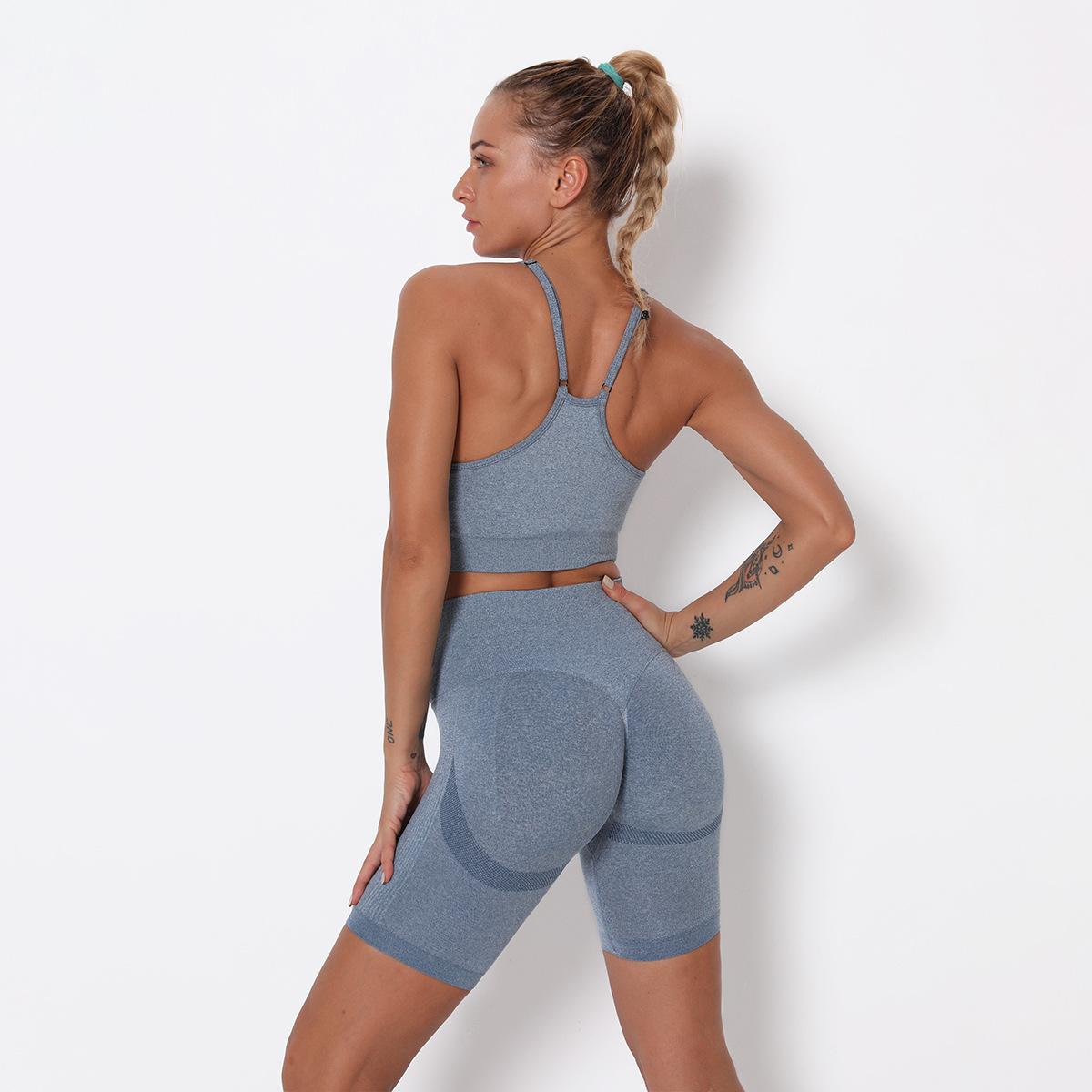 Tracksuits Yoga Sports Outfits Women Two Piece set 2 short Sleeve Gym wear Leggings indoor Gym Suit Fitness Sets Sportswear outdoor Clothing Athleti