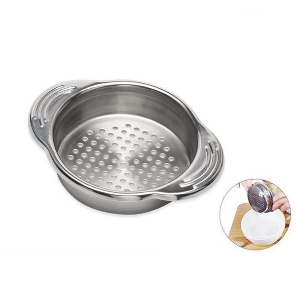 Stainless Steel Food Can Strainer Sieve Tuna Press Lid Oil Remover Drainer Can Water Filter Colander Kitchen Tool Home Gadgets SN4730