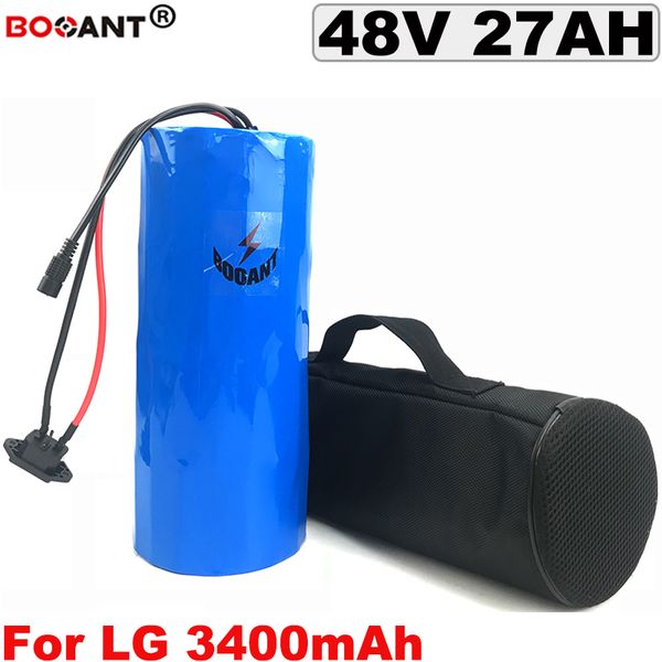 48V 27AH Lithium ion Battery pack for 8FUN 1200W Original LG 18650 cell 13S Electric Bike with a Bag +5A Charger