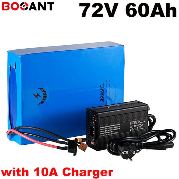 20S 20P 72v 60ah rechargeable lithium battery 5000w electric bike scooter for Samsung 30B 18650 +10A Charger