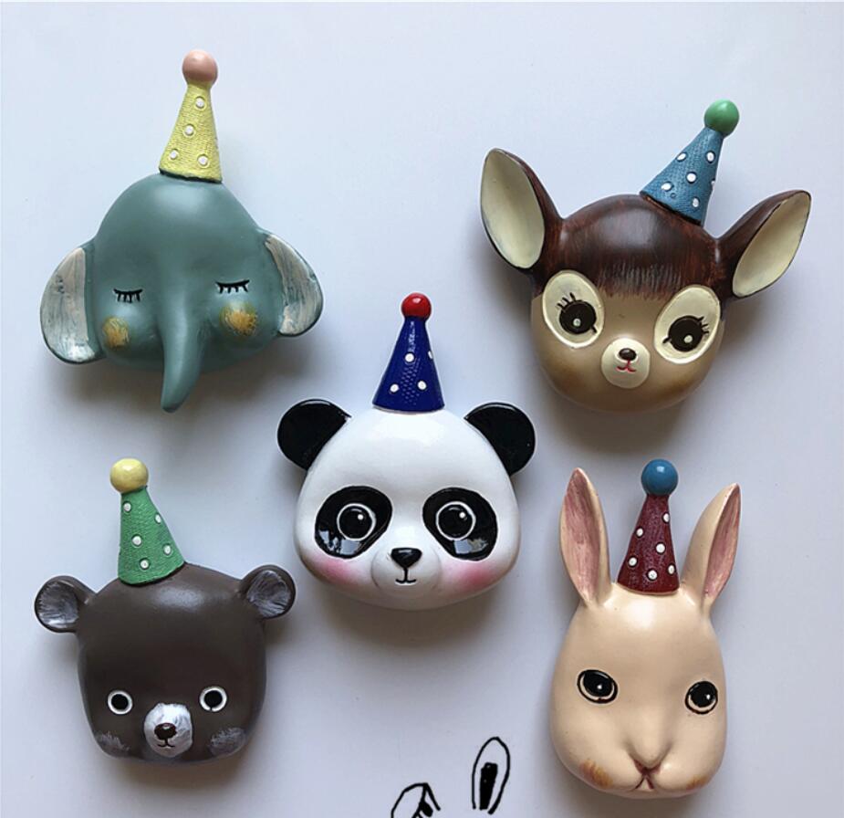 Fridge Magnets Japan Mori cute cartoon animal little elephant resin refrigerator stickers Fridge Magnets