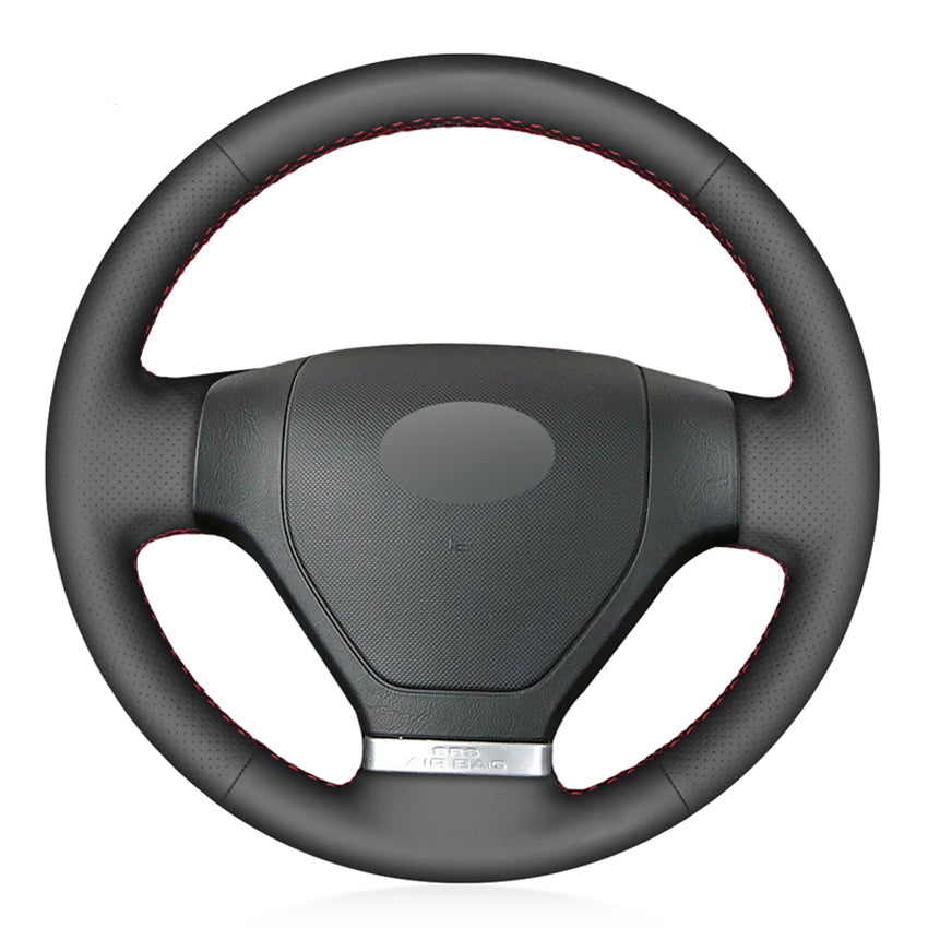 Black PU Faux Leather DIY Hand-stitched Car Steering Wheel Cover for Hyundai Tiburon 2003-2008 Coupe 2002-2008