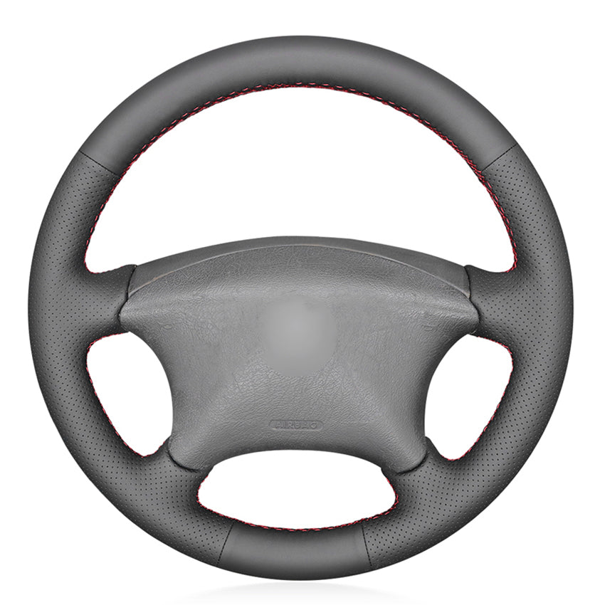 Black PU Faux Leather Steering Wheel Cover for Citroen Xsara Picasso 2001-2010 Berlingo 2003-2008 C5 2001-2006 Peugeot Partner